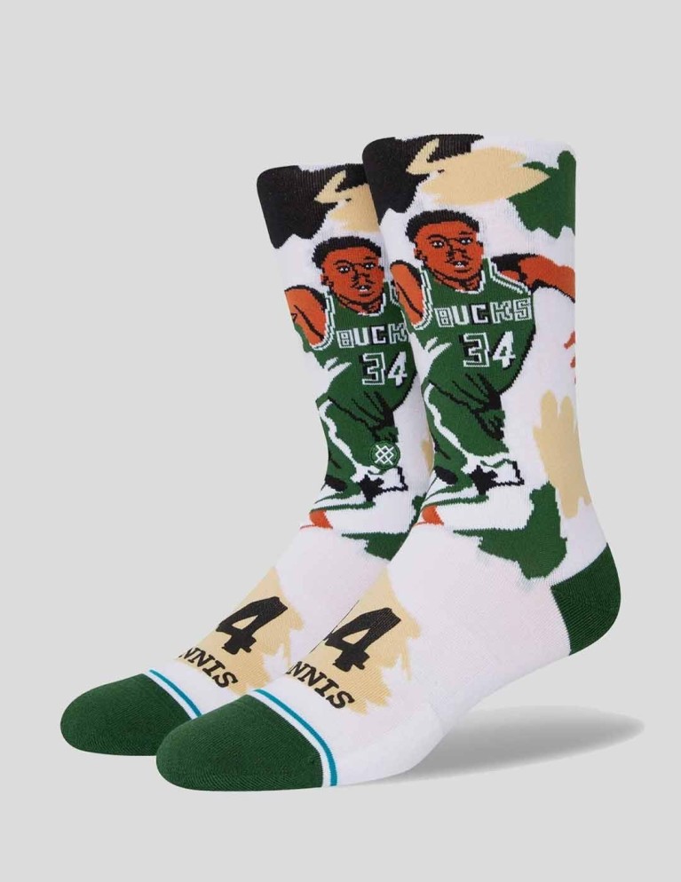 Calcetines STANCE paint giannis socks white